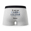 Caleçon Romaric Un Super Collègue - Humour Boxer Gris Idée Cadeau