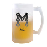 Verre à Bière Maël Lettre | Chope de Bière Pinte | Idée Cadeau Prénom Anniversaire Papa Collègue Départ Retraite Noël