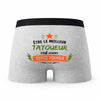 Caleçon gris Meilleur Tatoueur Super Pouvoir Cadeau homme Boxer Humour Papa
