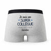 Caleçon Corentin Un Super Collègue - Humour Boxer Gris Idée Cadeau