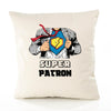Housse de Coussin Premium Super Patron - Coton Canvas Fairtrade Beige Idée Cadeau Décoration Canapé