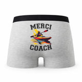 Caleçon Merci Kayak - Humour Boxer Gris Passion Sport Idée Cadeau
