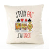 Housse de Coussin Premium Tarot Version Blanc - Coton Canvas Fairtrade Beige Idée Cadeau Décoration Canapé