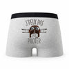 Caleçon Aviation Pilote - Humour Boxer Gris Idée Cadeau Passion