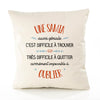 Housse de Coussin Premium Une Samia Aussi géniale - Coton Canvas Fairtrade Beige Idée Cadeau Décoration Canapé