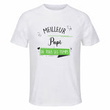 Maillot de Sport Homme Meilleur Papi De Tous Les Temps - T-Shirt Respirant Polyester Manches Courtes - Cadeau Sportif Anniversaire Noël Fête des Pères