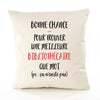 Housse de Coussin Premium Bibliothécaire ça n'existe Pas - Coton Canvas Fairtrade Beige Idée Cadeau Décoration Canapé