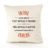 Housse de Coussin Premium Un Paul Aussi génial - Coton Canvas Fairtrade Beige Idée Cadeau Décoration Canapé