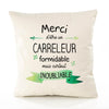 Housse de Coussin Premium Merci Carreleur Inoubliable - Coton Canvas Fairtrade Beige Idée Cadeau Décoration Canapé