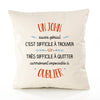 Housse de Coussin Premium Un John Aussi génial - Coton Canvas Fairtrade Beige Idée Cadeau Décoration Canapé