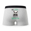 Caleçon Natacha Pas Touche Panda - Humour Boxer Gris Idée Cadeau