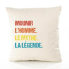 Housse de Coussin Premium Mounir Mythe Légende Vintage - Coton Canvas Fairtrade Beige Idée Cadeau Décoration Canapé