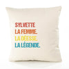 Housse de Coussin Premium Sylvette la Déesse la Légende Vintage - Coton Canvas Fairtrade Beige Idée Cadeau Décoration Canapé
