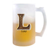 Verre à Bière Luigi Lettre Viking | Chope de Bière Pinte | Idée Cadeau Prénom Motard Jeux de Rôle Vidéo Anniversaire Papa Collègue Départ Retraite Noël