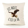 Housse de Coussin Premium aigles - Coton Canvas Fairtrade Beige Idée Cadeau Décoration Canapé