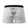 Caleçon Signe Belier - Humour Boxer Gris Idée Cadeau Passion