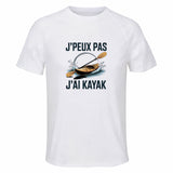 Maillot de Sport Homme Kayak J'peux Pas - T-Shirt Respirant Polyester Manches Courtes - Cadeau Sportif Anniversaire Noël Fête des Pères