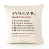 Housse de Coussin Premium Anne-Laure Définition - Coton Canvas Fairtrade Beige Idée Cadeau Décoration Canapé