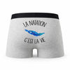 Caleçon Natation - Humour Boxer Gris Passion Idée Cadeau
