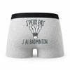 Caleçon Badminton - Humour Boxer Gris Idée Cadeau Passion