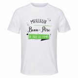 Maillot de Sport Homme Meilleur Beau-Pere De Tous Les Temps - T-Shirt Respirant Polyester Manches Courtes - Cadeau Sportif Anniversaire Noël Fête des Pères