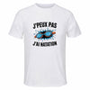 Maillot de Sport Homme Natation J'peux Pas - T-Shirt Respirant Polyester Manches Courtes - Cadeau Sportif Anniversaire Noël Fête des Pères