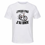 Maillot de Sport Homme BMX J'peux Pas - T-Shirt Respirant Polyester Manches Courtes - Cadeau Sportif Anniversaire Noël Fête des Pères