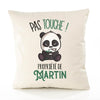 Housse de Coussin Premium Martin Pas Touche Panda - Coton Canvas Fairtrade Beige Idée Cadeau Décoration Canapé 40x40