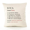 Housse de Coussin Premium Luca Définition - Coton Canvas Fairtrade Beige Idée Cadeau Décoration Canapé 40x40