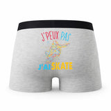 Caleçon Skate - Humour Boxer Gris Idée Cadeau Passion