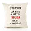 Housse de Coussin Premium Animateur ça n'existe Pas Homme - Coton Canvas Fairtrade Beige Idée Cadeau Décoration Canapé