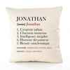 Housse de Coussin Premium Jonathan Définition - Coton Canvas Fairtrade Beige Idée Cadeau Décoration Canapé 40x40