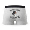 Caleçon Bouvier Bernois - Humour Boxer Gris Passion Idée Cadeau