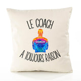 Housse de Coussin Premium Coach - Coton Canvas Fairtrade Beige Idée Cadeau Décoration Canapé