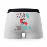 Caleçon Nourrice - Humour Boxer Gris Idée Cadeau Passion