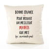 Housse de Coussin Premium Mathis ça n'existe Pas Homme - Coton Canvas Fairtrade Beige Idée Cadeau Décoration Canapé