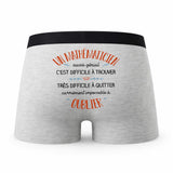 Caleçon Un Mathematicien Aussi Génial - Humour Boxer Gris Idée Cadeau