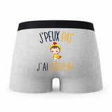 Caleçon Cosplay - Humour Boxer Gris Idée Cadeau Passion