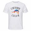 Maillot de Sport Homme Saut en Hauteur C'est La Vie - T-Shirt Respirant Polyester Manches Courtes - Cadeau Sportif Anniversaire Noël Fête des Pères