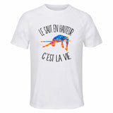 Maillot de Sport Homme Saut en Hauteur C'est La Vie - T-Shirt Respirant Polyester Manches Courtes - Cadeau Sportif Anniversaire Noël Fête des Pères