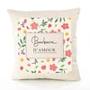 Housse de Coussin Femme Barbara d'amour Motif Floral déco Salon canapé Chambre Cadeau Femme Anniversaire noël Coussin décoratif Motif Floral