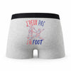 Caleçon Foot Equipe De France - Humour Boxer Gris Idée Cadeau Passion