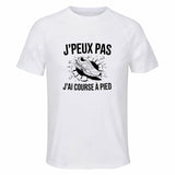 Maillot de Sport Homme Course A Pied J'peux Pas - T-Shirt Respirant Polyester Manches Courtes - Cadeau Sportif Anniversaire Noël Fête des Pères