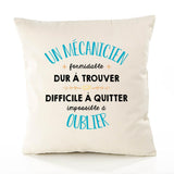 Housse de Coussin Premium Un Mécanicien Formidable - Coton Canvas Fairtrade Beige Idée Cadeau Décoration Canapé