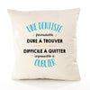 Housse de Coussin Premium Une Dentiste Formidable - Coton Canvas Fairtrade Beige Idée Cadeau Décoration Canapé