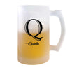 Verre à Bière Quentin Lettre Chic | Chope de Bière Pinte | Idée Cadeau Prénom Anniversaire Papa Collègue Départ Retraite Noël