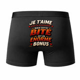 Caleçon Je t'aime pour Ta Personnalité - Humour Boxer Coton Motif Idée Cadeau