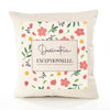 Housse de Coussin Femme Dessinatrice exceptionnelle Motif Floral déco Salon canapé Chambre Cadeau Femme Anniversaire noël Coussin décoratif Motif Floral