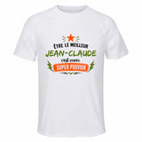 Maillot de Sport Homme Meilleur Jean-Claude Super Pouvoir Cadeau Anniversaire Noël Fête des Pères T-Shirt Respirant Polyester