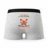 Caleçon Le Fonctionnaire Caractère de Cochon - Humour Boxer Gris Idée Cadeau